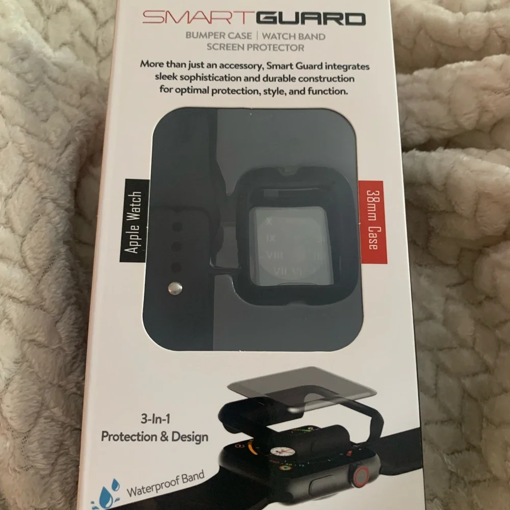 Apple 38mm Matte Black Smartwatch Case protection watch band. New never opened